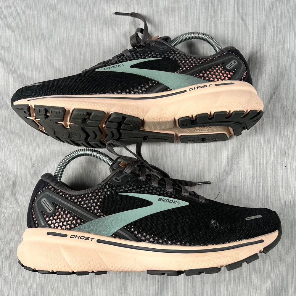 Brooks Ghost 14 Womens Size 8.5 Black Running Shoes Fitness Sneakers 1203561B026
